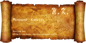 Mosser Kevin névjegykártya